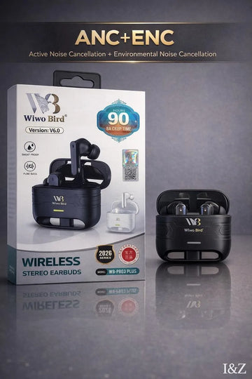 Wireless Stereo Earbuds with ANC+ENC & Bluetooth 5.0