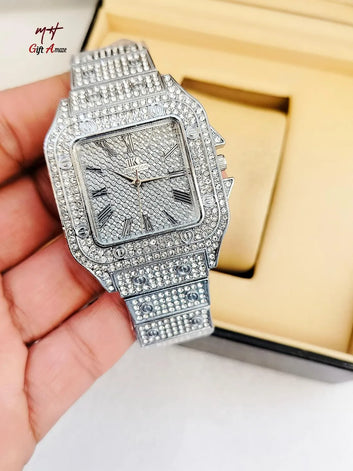 Luxury Rhinestone Gold Watch