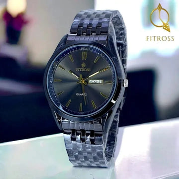 Fittrosss Day & Date Watch Gold plated